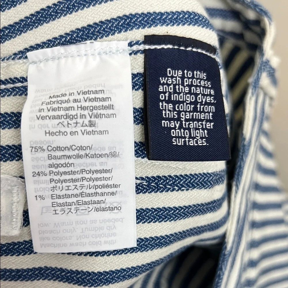 NWT Madewell Emmet Blue White Striped Jeans
Petite 28 Wide Leg Crop High Waist - Picture 9 of 10